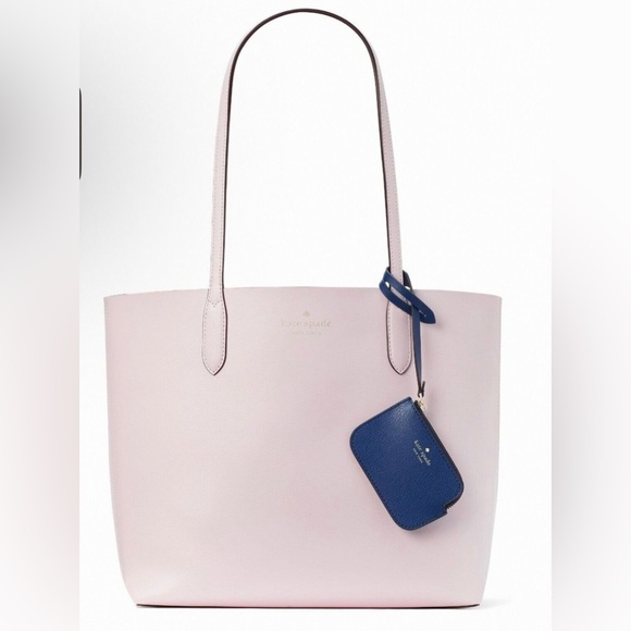 kate spade Handbags - Kate Spade Pink Tote Bag with Blue Pouch